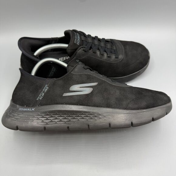 Men's Skechers Slip-Ins Memory Foam Comfort Shoes Black Extra Wide Fit Sz 10 - Picture 1 of 10